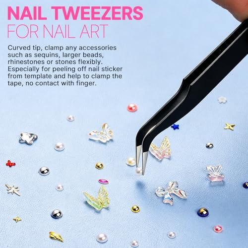 Fandamei Magnetic Press On Nail Stand Kit with Resin Palette & Tools