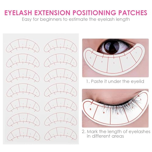 Lurrose Eyelash Extension Patches 5-Point Positioning Pads