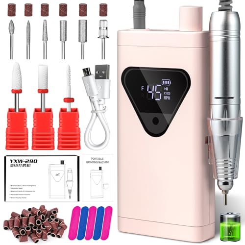 LimeGirl Cordless Nail Drill Kit 45000RPM Electric Nail File for Manicure & Pedicure