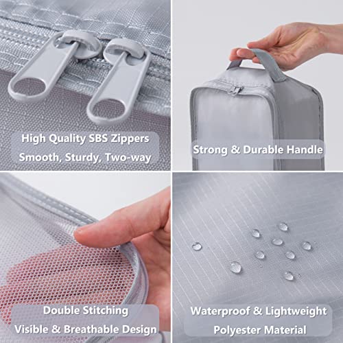 Tianzong 7-Piece Packing Cubes Set with Shoe Bag - Grey
