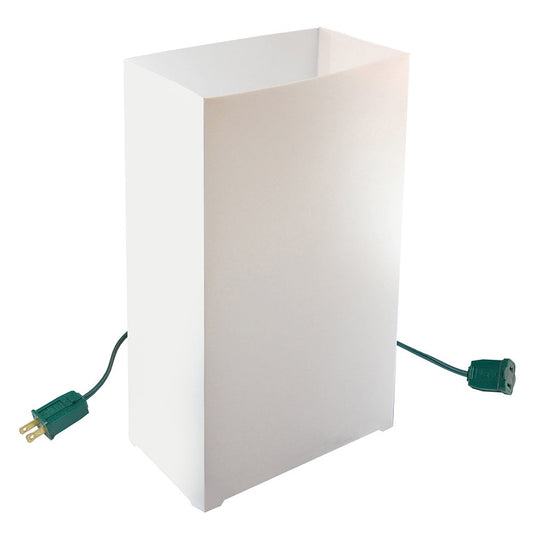 LumaBase 32010 Electric Luminaria Kit, 10.5" H x 6" L x 3.5" W, White