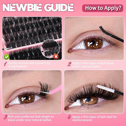 Lash Clusters with Bottom Lashes 14-22mm Volume Eyelash Extension