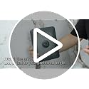 DeLanges Fogless Heated Shower Mirror with Dimmable LED Lights - Gunmetal Grey