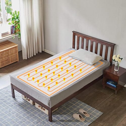 HOMGX Electric Massage Bed Warmer with 3 Heat Settings & Overheat Protection