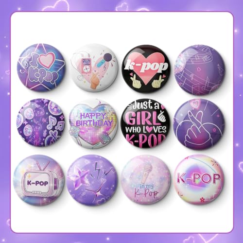 ANONDF 240Pcs Kpop Party Favors: Tattoos, Stickers, Slap Bracelets, Badges, Keychains & Pins (Colorful)