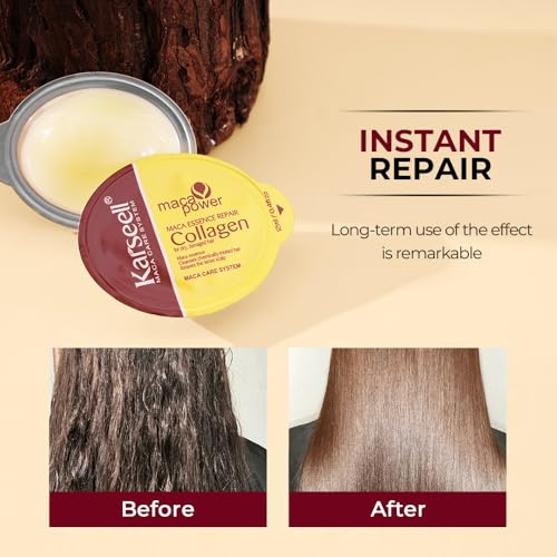 Karseell 8 Pack Travel-Size Collagen Hair Mask for Dry Hair