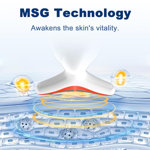 SIQUER Red Light Therapy Facial & Neck Massager - Portable Skin Care Device