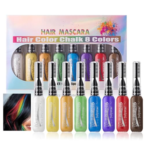 Domality 8 Colors Temporary Hair Chalk Dye Washable