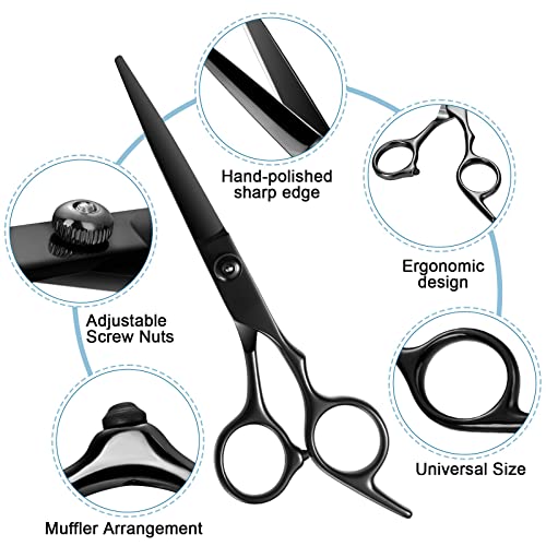 Professional Hair Scissors Set - Stainless Steel Barber Shears & Thinning Tools