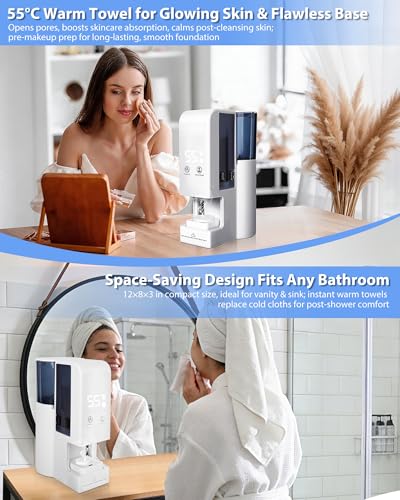 Hot Face Towel Warmer Machine with Steam, 5-Second Heating