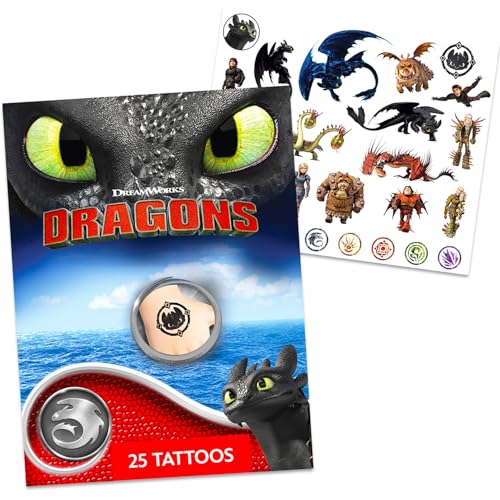 How to Train Your Dragon 75 Temporary Tattoo Set Party Favors
