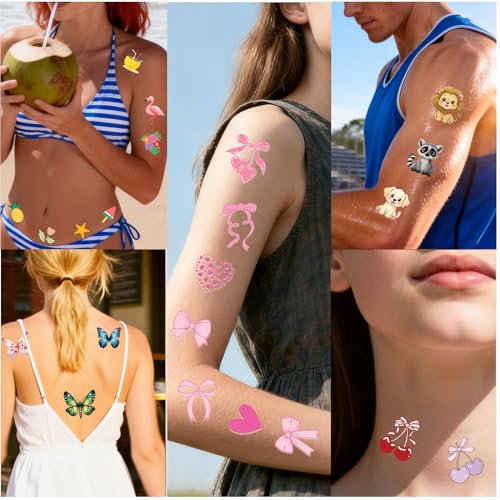 60 Pcs Wild & Free Cowboy Temporary Tattoos - Waterproof