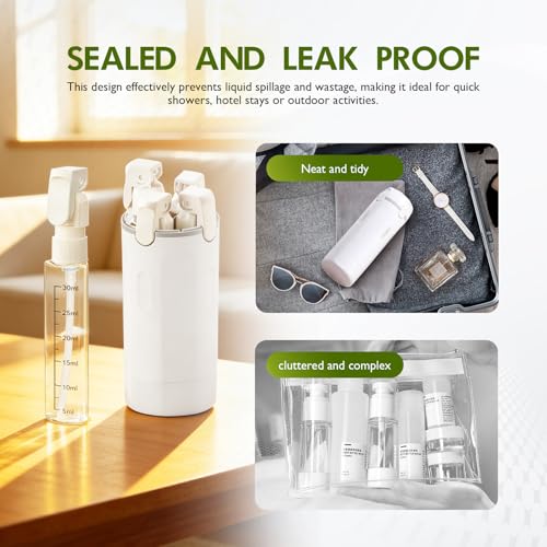 4-in-1 Travel Dispenser Bottles Set - Leak-Proof 120ML Containers