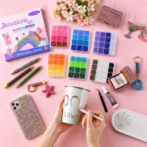 6 Boxes Rhinestone Kit - 56000pcs 3mm Flatback with Glue & Tools