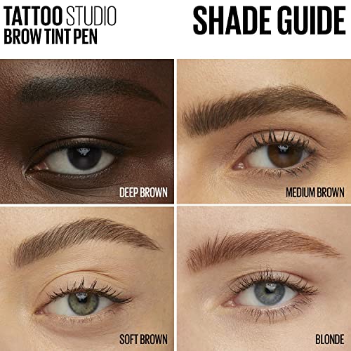 Maybelline TattooStudio Brow Tint Pen - Soft Brown, 24hr Wear