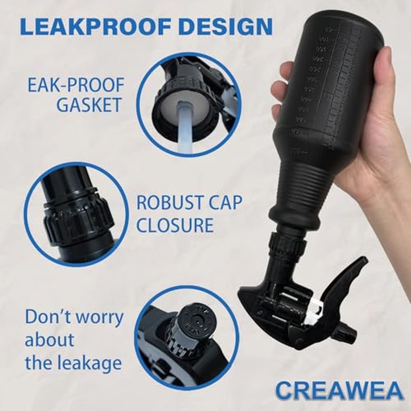 4 Pack 24 oz Spray Bottles - Heavy Duty Black Refillable