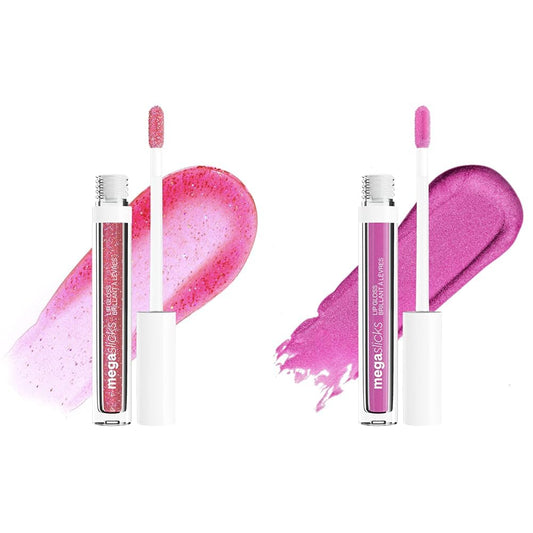 wet n wild Mega Slicks Lip Gloss 2-Pack | Crushed Grapes & Berried Treasure | Hyaluronic Acid | High Shine