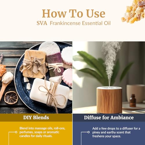 SVA Frankincense Essential Oil - 10ml for Diffuser & Skin Care
