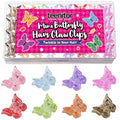 Butterfly Hair Claw Clips 32Pcs Sparkly Glitter Mini Clips