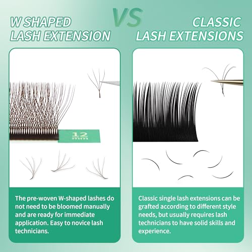 4D W Lash Extensions 0.07mm C Curl 9-13mm Brown