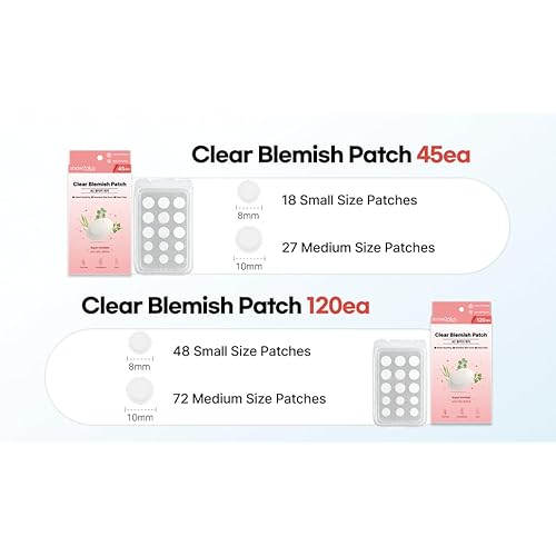 snow2plus] Clear Blemish Patch - Hydrocolloid with Hydrolyzed Collagen for Acne, Ultra-Thin Hydrocolloid Pimple Patches for Day & Night, Invisible Waterproof Acne Stickers (45, 120ea) (45)