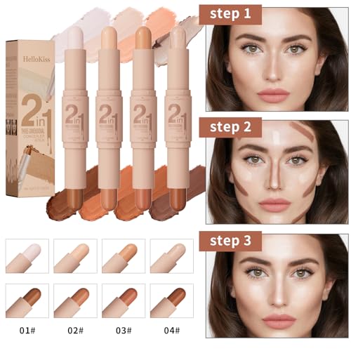 Dual-Ended Contour & Highlight Stick - Waterproof Cream Formula
