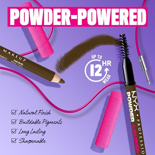 NYX Powder Louder Eyebrow Pencil Taupe 0.04oz | Voluminous, Buildable Brow Makeup