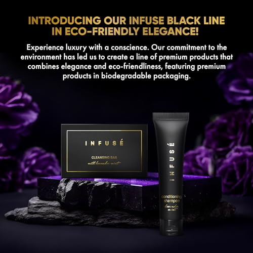 INFUSÉ Black Hotel Soaps & Toiletries Bulk Set | 100 Pieces