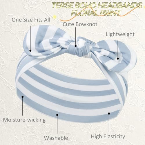 Women's Headband 6-Pack, Elastic Sports & Fashion Hair Bands
