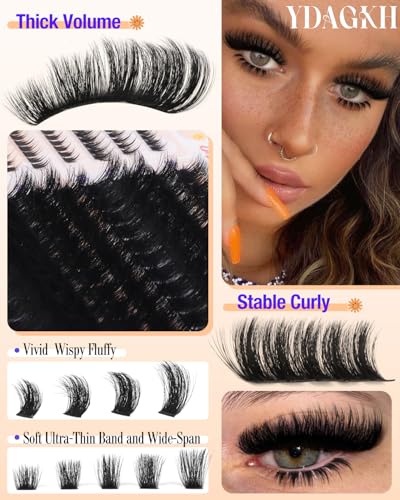 Thick Lash Clusters 12-22mm Volume Eyelash Extensions 220Pcs