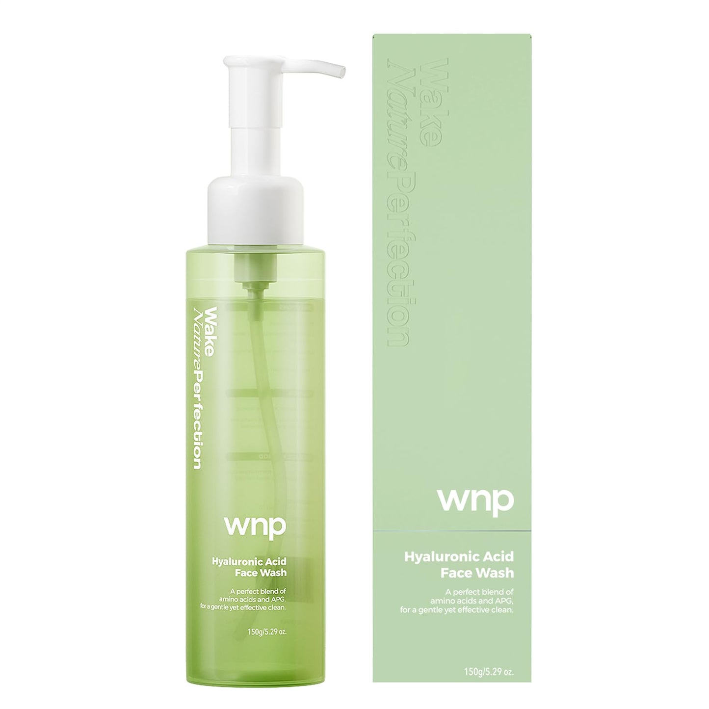 WNP Hyaluronic Acid Skincare Set: 150ml Gentle Foaming Cleanser and 36ml Ultra-Hydrating 3% Hyaluronic Acid Serum for Deep Moisturization