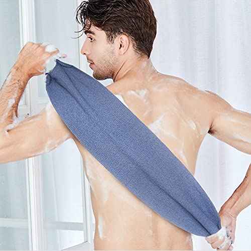 Evridwear Exfoliating Back Scrubber for Shower - Double-Sided Body Scrubber with Handles, Deep Clean, Massage & Exfoliate Back Washer for Men & Women, Invigorates Skin & Circulation