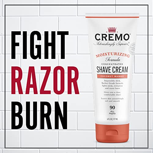 Cremo Coconut Mango Moisturizing Shave Cream, Astonishingly Superior Ultra-Slick Shaving Cream & Cooling Formula Post Shave Balm, Soothes, Cools And Protects Skin From Shaving Irritation