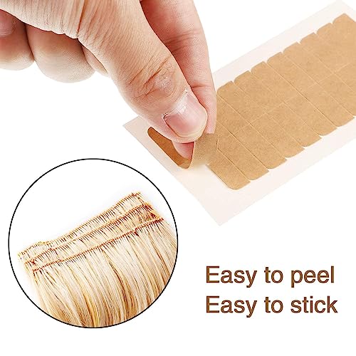 180 Pieces Premium Double Sided Tape for hair extensions wigs by WIGI, hair extension tape tabs replacement tape for hair extensions, 4 x 0.8 cm