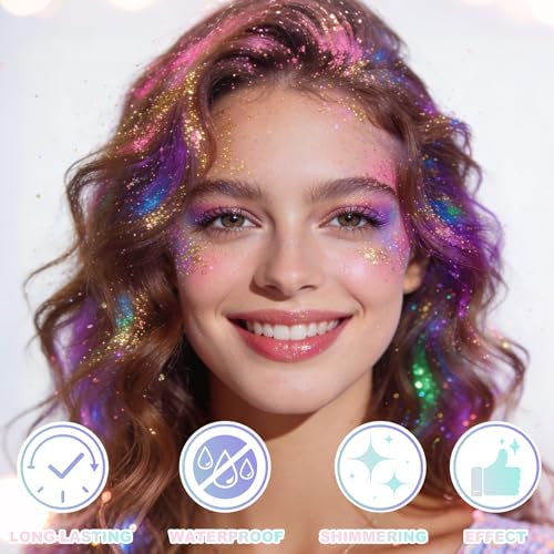 Roll-On Body Glitter Gel - Sparkle Makeup for Face & Body