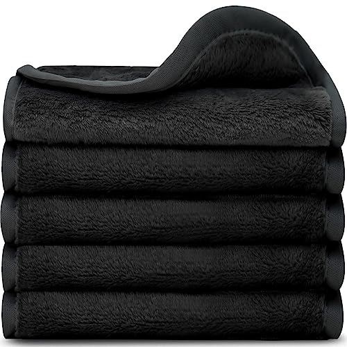 Makeup Eraser Reusable Make Up Remover Eraser Even Waterproof Make Up in Seconds Just with Water Chemical Free Eyeliner Lipstick Foundation Powder Highlighter Eyebrown (5 black)