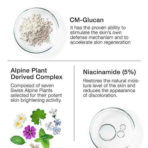 Skincode Essentials AlpineWhite Brightening Total Clarity Serum - Hydrating & Brightening Dark Spot Serum with CM-Glucan, Niacinamide & Swiss Alpine Plants, All Skin Types (1.0 Oz / 30 mL)