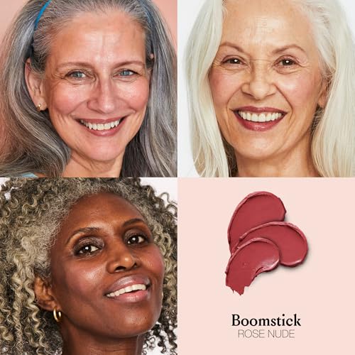 Boomstick Rose Nude® Cream Blush Stick for Cheeks, Eyes & Lips - Long-Wearing & Hydrating Makeup for Mature Skin