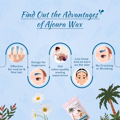 Ajoura 1 lb Hard Wax Beads for Hair Removal with Chamomile - Sensitive Skin Safe