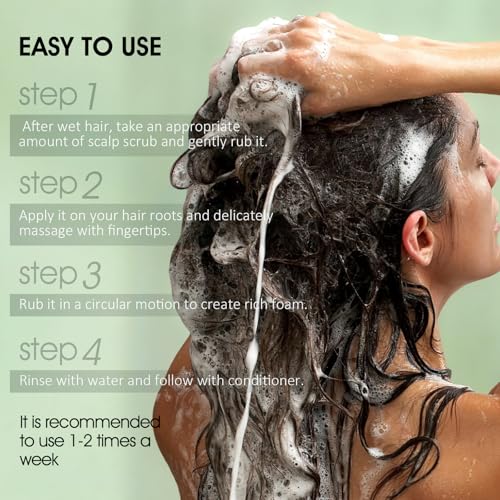 VOERUY Tea Tree Scalp Scrub with Mint Oil & Massager - 10.6oz