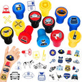 Police Party Favors Set - 36 Piece with Stamps & Tattoos