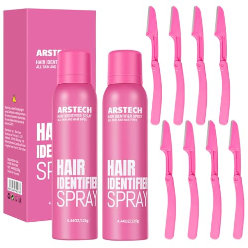 Hair Identifier Spray for Face Shaving Dermaplaning - Rose 2 Pack - Sweet Floral Scent
