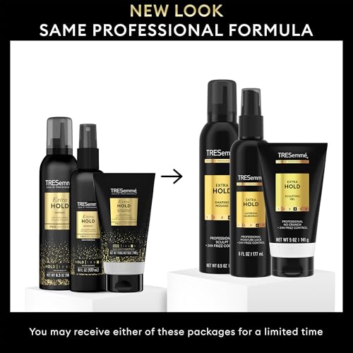TRESemm? Extra Hold Hair Styling Bundle ? Shaping Mousse, Layering Hairspray & Alcohol-Free Sculpting Gel, Professional-Quality Frizz Control