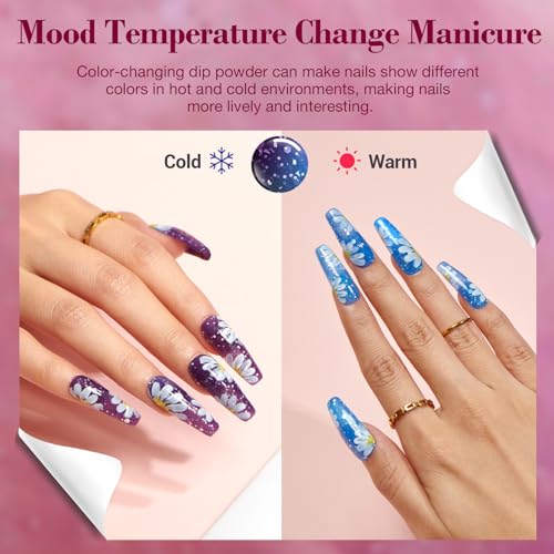AZUREBEAUTY 12-Piece Temperature Color Changing Dip Powder Nail Starter Kit