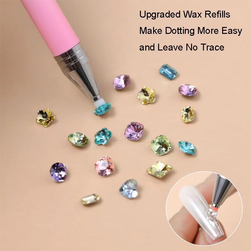 Rhinestone Picker Tool - Refillable Wax Pen with 3 Refills for Nail & Diamond Art