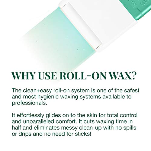 Clean + Easy Hemp Roll On Wax ? Large Soft Wax Refill Cartridge for Hair Removal on for Legs, Arms & Body, 12 Pack