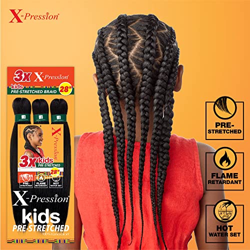 Sensationnel African Collection 3X X-Pression Pre-Stretched Braid 28" (Kids) (1-pack, 1)