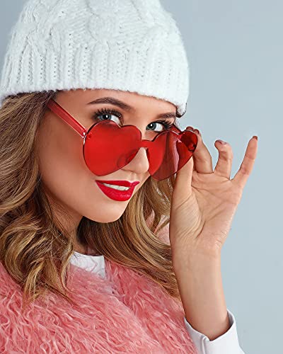 Frienda 8 Pairs Heart Sunglasses for Women