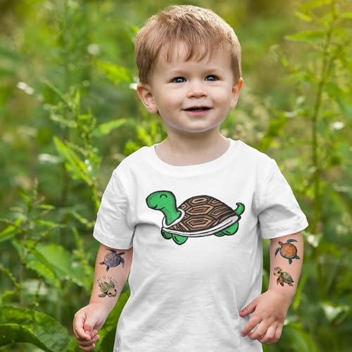 Sea Turtle Temporary Tattoos, Turtle Waterproof Temporary Tattoo Stickers for Birthday Decorations Party Supplies Party Favors School Rewards Gifts
