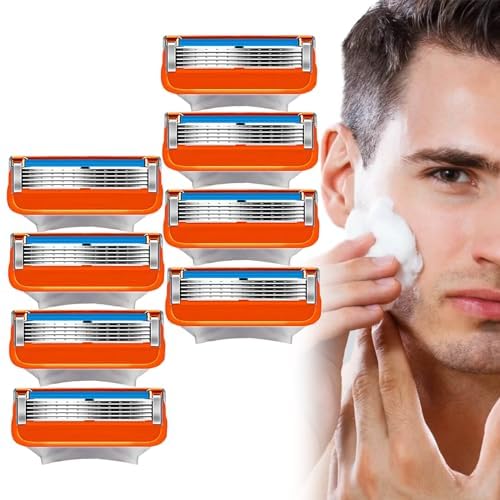 8 Razor Blade Refills for Fusion 5,Blades for Men,Razor Blade Refills 02